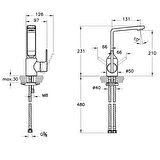 Artema Suit L A4247026 Döner Borulu Lavabo Bataryası, Bakır