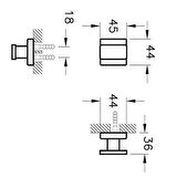 VitrA Projekta Tekli Askı A44174