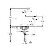 VitrA Origin A42556 Lavabo Bataryası, Krom