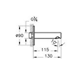 VitrA Origin A4262234 Çıkış Ucu, Fırçalı Nikel
