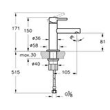 VitrA Origin A4255526 Kısa Lavabo Bataryası,Bakır