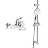 Serenity Banyo Bataryası ve 3F Rail El Duş Seti, Krom