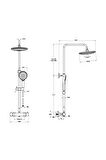 VitrA Aquaheat Bliss 240 2f Termostatik Duş Sistemi, Krom A47205