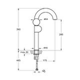 VitrA Liquid A42794 Sol Kumandalı Yüksek Lavabo Bataryası,Krom