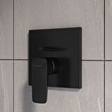Artema Root Square A4282836 Ankastre Banyo Bataryası, Mat Siyah