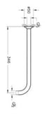 VitrA Duş Dirseği A4565274 Duvardan - Uzun - Soft Altın