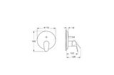 Flow Round Ankastre Banyo Bat. Sıvaüstü Grubu A43182 Banyo Bataryası 
