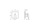 Artema Root Square A4282874 Ankastre Banyo Bataryası, Soft Altın