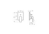 Artema Root Square A4275274 Ankastre Banyo Bataryası, Soft Altın