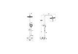 VitrA A4720574 AquaHeat Bliss S 240 2F Duş Sistemi, Soft Altın