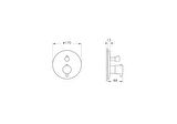Artema Root Round A4325834 Ankastre Termostatik Banyo Bataryası, Fırçalı Nikel