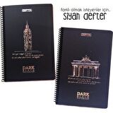 Gıpta Dark Black 50 Yaprak Çizgisiz 12x17 Defter