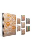 Signature Spiralli Sert Kapak Çizgili Defter A4 120 Yaprak 3 BÖLMELİ 4631