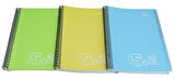 Gıpta Bx Notes 5+2 Seperatörlü Spiralli Plastik Kapak 180 Yaprak Kareli-Çizgili A4 Defter