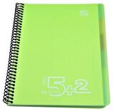 Gıpta Bx Notes 5+2 Seperatörlü Spiralli Plastik Kapak 180 Yaprak Kareli-Çizgili A4 Defter