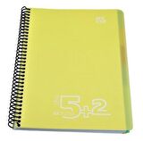 Gıpta Bx Notes 5+2 Seperatörlü Spiralli Plastik Kapak 180 Yaprak Kareli-Çizgili A4 Defter