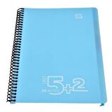 Gıpta Bx Notes 5+2 Seperatörlü Spiralli Plastik Kapak 180 Yaprak Kareli-Çizgili A4 Defter