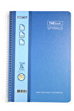 Thebook Spiralli Sert Kapaklı Defter 100 Yaprak Kareli 17 x 24 cm