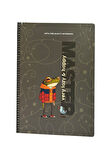 Gıpta Lazy Master Spiralli Karton Kapaklı Defter 80 Yaprak - Kareli