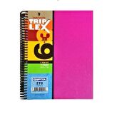 Trıplex Spiralli Seperatörlü Plastik Kapak A4 270 Yaprak 6+3 Defter (1797) Gıpta