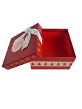 14.5×14.5×8.5 cm Soren No:3.5 Kare Hediye Kutusu – Yılbaşı Dekoratif Hediye Paketi