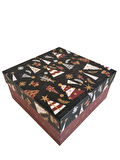 Hediyelık Yılbaşı Kare Kutu Fable 22X22cm  NO:5.5