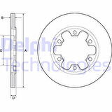 Ford Arka Fren Diski Yeni Kasa Transıt V363 Cift Teker 6 Bijon 14> - Delphi Bg4680c