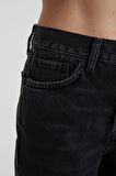 ELIZA CROPPED Siyah Dizi Kesikli Straight Cropped Fit Jean Pantolon C 4518-010