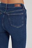 Judy Koyu Taş Indigo Yüksek Bel Skinny Fit Jean Şort  C 4534-032