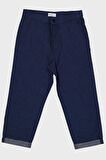 Aurora Indigo Yüksek Bel  Patı Fermuarlı  Jean Pantolon C 4525-054