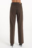 Diana Kahverengi Yüksek Bel Dad Straight Fit Jean Pantolon C 4517-037