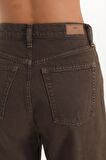 Diana Kahverengi Yüksek Bel Dad Straight Fit Jean Pantolon C 4517-037