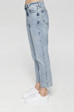 Elİza Cropped Açık Mavi Paçası Kesikli Straight Cropped Fit Jean Pantolon C 4518-014