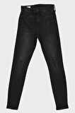 Naomi Siyah Normal Bel Yıpratmalı Skinny Fit Jean Pantolon C 4526-040