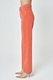 Diana Mercan Rengi Yüksek Bel Dad Straight Fit Fermuarlı Jean Pantolon C 4517-048