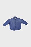 Orta Mavi Regular Fit  Jean Gömlek C 4538-082
