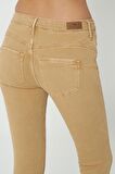 Judy Camel Normal Bel Fermuarlı Skinny Fit Jean Pantolon C 4521-117