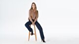 Diana Koyu Mavi Aplike Cep Detaylı Yüksek Bel Dad Straight Fit Fermuarlı Jean Pantolon C 4517-063