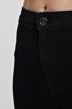 Janıe Siyah Yüksek Bel Önü Cepsiz Jegging Jean Pantolon C 4520-042