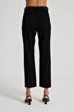 ELIZA Cropped Siyah Paçası Kesikli Straight Cropped Fit Jean Pantolon C 4518-083
