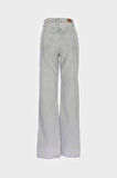 Diana Gri Yüksek Bel Patı Fermuarlı Dad Straight Jean Pantolon C 4517-068