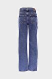 Sydney Orta Mavi Yüksek Bel Patı Fermuarlı Slim Straight Jean Pantolon C 4529-062