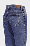 Sydney Orta Mavi Yüksek Bel Patı Fermuarlı Slim Straight Jean Pantolon C 4529-062