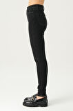 Judy Siyah Yüksek Bel Patı Fermuarlı Çift Düğmeli Push-Up Detaylı Skinny Fit Jean Pantolon C 4521-201