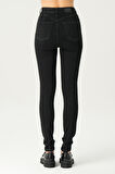 Judy Siyah Yüksek Bel Patı Fermuarlı Çift Düğmeli Push-Up Detaylı Skinny Fit Jean Pantolon C 4521-201