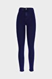 Janie Yüksek Bel Koyu Mavi Cepsiz Jegging Jean Pantolon C 4520-044