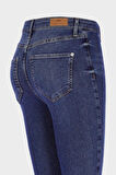 Judy Koyu Mavi Yüksek Bel Patı Fermuarlı Skinny Fit Jean Pantolon C 4521-239