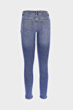 Judy Orta Mavi Yüksek Bel Yıpratma Detaylı Skinny Fit Jean Pantolon C 4521-253
