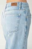 Açık Mavi Normal Bel Patı Düğmeli Loose Fit Jean Pantolon C 4809-007