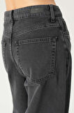 Antrasit Normal Bel Patı Fermuarlı Loose Fit Jean Pantolon C 4809-008